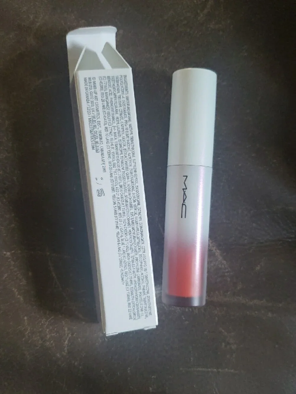 MAC Struckbe Beam Liquid Blush in White Packaging